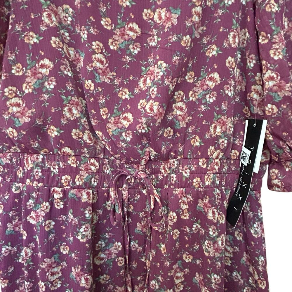 Trixxi Purple Floral Midi Dress - Picture 3 of 16